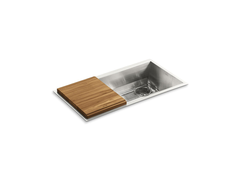 Kallista L20306-00-NA Soltiere 33" Stainless Steel Kitchen Sink with Standard Accessories