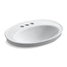 KOHLER K-2075-4 Serif 22-1/4" oval drop-in bathroom sink