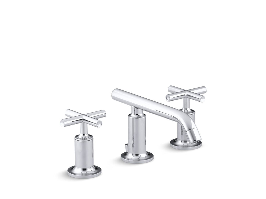 KOHLER K-14410-3 Purist Widespread bathroom sink faucet with Cross handles, 1.2 gpm