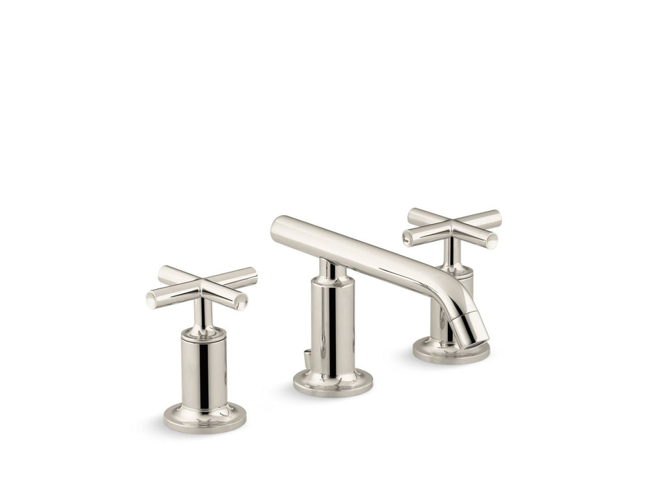 KOHLER K-14410-3 Purist Widespread bathroom sink faucet with Cross handles, 1.2 gpm