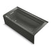 KOHLER K-1124-GHLAW Archer 72" x 36" alcove Heated BubbleMassage air bath with Bask heated surface, left drain