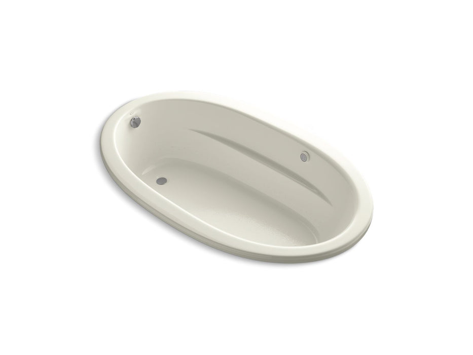 KOHLER K-1164-GHW Sunward 72" x 42" drop-in Heated BubbleMassage air bath with Bask heated surface