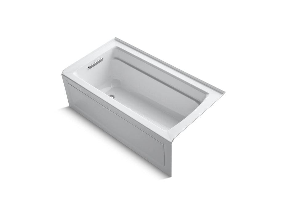 KOHLER K-1122-GHLA Archer 60" x 32" alcove Heated BubbleMassage air bath, left drain