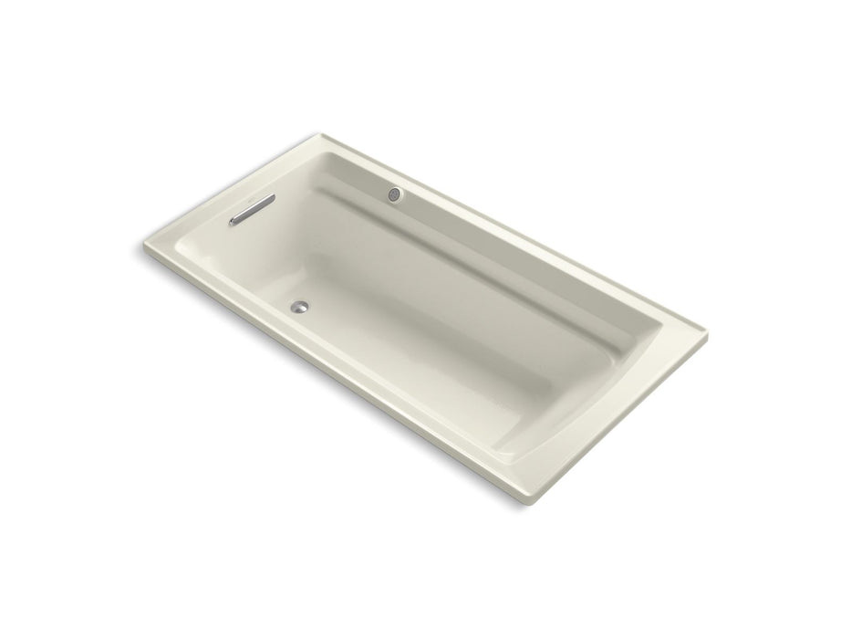 KOHLER K-1124-GHW Archer 72" x 36" drop-in Heated BubbleMassage air bath with Bask heated surface