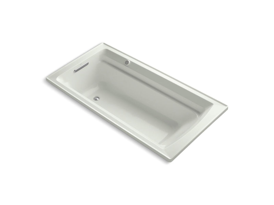 KOHLER K-1124-GHW Archer 72" x 36" drop-in Heated BubbleMassage air bath with Bask heated surface