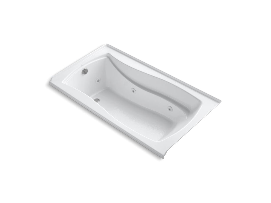 KOHLER K-1224-LW Mariposa 66" x 36" alcove whirlpool bath with Bask heated surface, left drain
