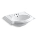 KOHLER K-2287-4 Devonshire 24-1/4" rectangular pedestal bathroom sink