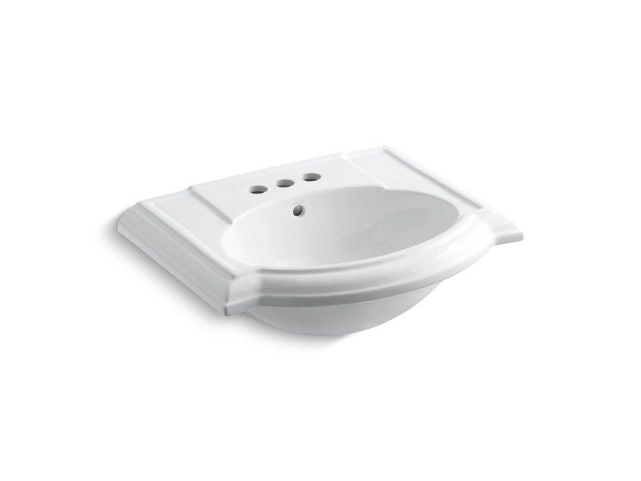 KOHLER K-2287-4 Devonshire 24-1/4" rectangular pedestal bathroom sink