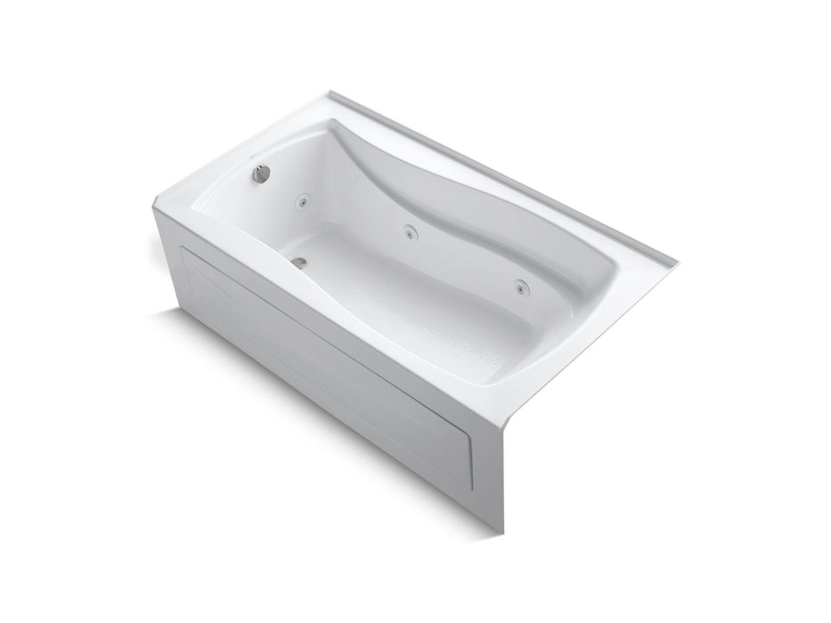 KOHLER K-1224-LAW Mariposa 66" x 36" alcove whirlpool bath with Bask heated surface, left drain