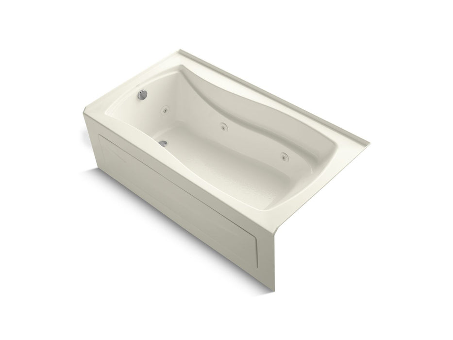 KOHLER K-1224-LAW Mariposa 66" x 36" alcove whirlpool bath with Bask heated surface, left drain