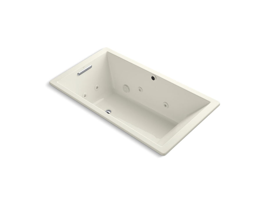 KOHLER K-1173-JH Underscore 66" x 36" drop-in heated whirlpool bath