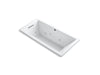 KOHLER K-1822-JH Underscore 66" x 32" drop-in heated whirlpool bath