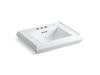 KOHLER Memoirs Pedestal/console table bathroom sink basin with 4" centerset faucet holes