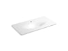 KOHLER Iron/Impressions 43" Enameled cast iron vanity top with integrated oval sink