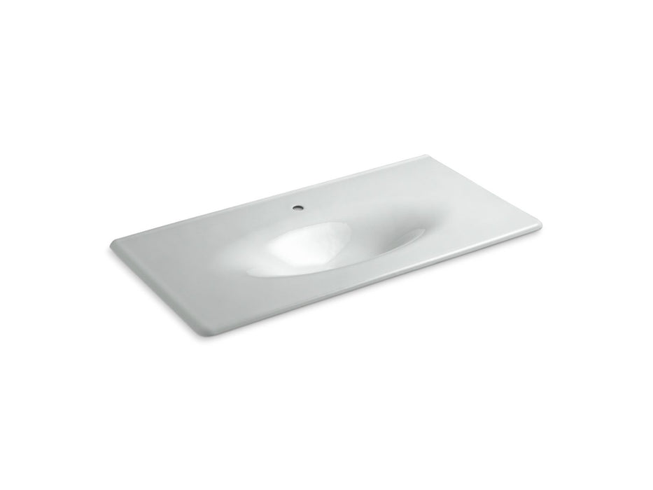 KOHLER Iron/Impressions 43" Enameled cast iron vanity top with integrated oval sink