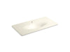 KOHLER Iron/Impressions 43" Enameled cast iron vanity top with integrated oval sink