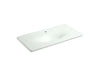 KOHLER Iron/Impressions 43" Enameled cast iron vanity top with integrated oval sink