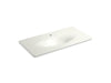 KOHLER Iron/Impressions 43" Enameled cast iron vanity top with integrated oval sink