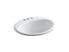 KOHLER Farmington 19-1/4" oval drop-in bathroom sink