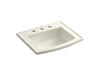 KOHLER Archer 22-3/4" rectangular drop-in bathroom sink