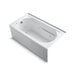 KOHLER K-1357-LAW Devonshire 60" x 32" alcove whirlpool bath with integral apron, integral flange, left-hand drain, and...