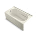 KOHLER K-1357-LA Devonshire 60" x 32" alcove whirlpool bath, left drain