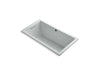 KOHLER K-1168-GH Underscore 60" x 32" drop-in Heated BubbleMassage air bath