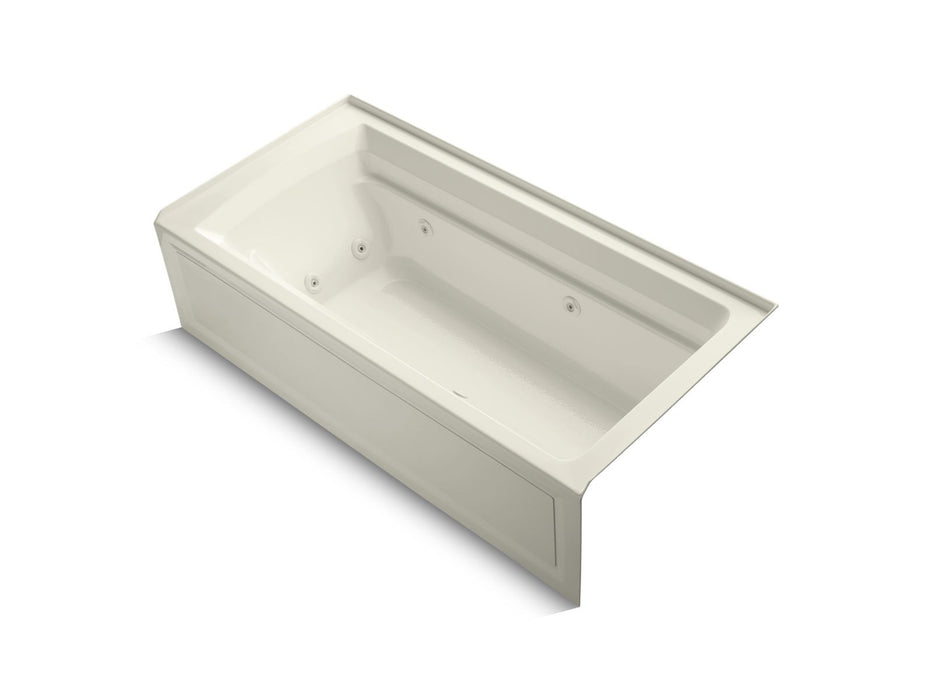 KOHLER K-1124-RA Archer 72" x 36" alcove whirlpool bath, right drain