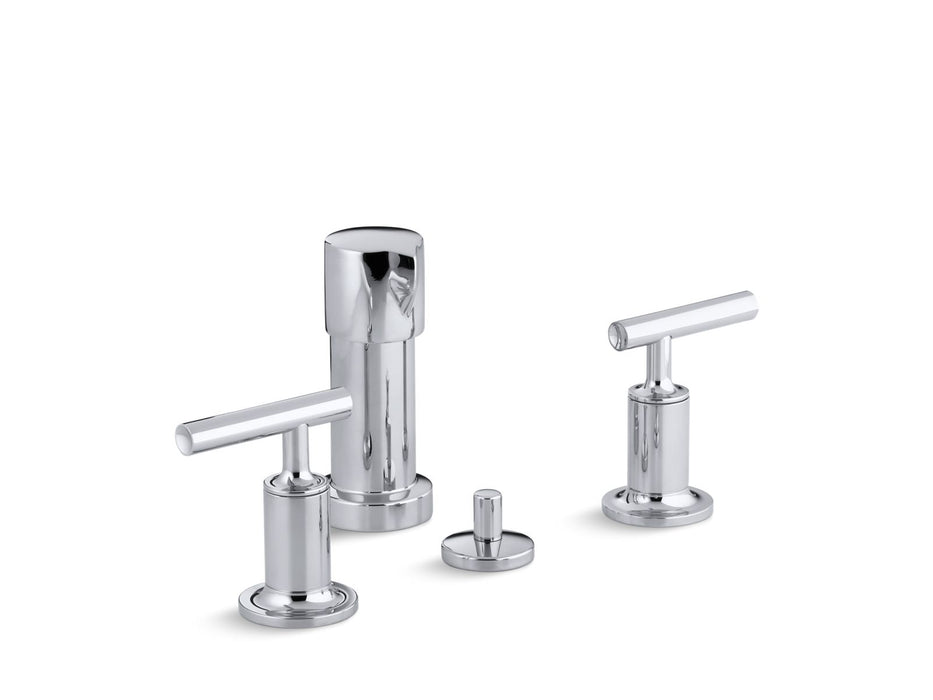 KOHLER K-14431-4 Purist Vertical spray bidet faucet with lever handles