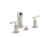 KOHLER K-14431-4 Purist Vertical spray bidet faucet with lever handles