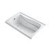 KOHLER K-1239-LW Mariposa 60" x 36" alcove whirlpool bath with Bask heated surface, left drain