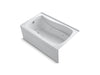KOHLER K-1239-LAW Mariposa 60" x 36" alcove whirlpool bath with Bask heated surface, left drain