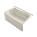 KOHLER K-1242-LAW Mariposa 60" x 36" alcove bath with Bask heated surface, left drain
