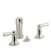 KOHLER K-10586-4 Bancroft Vertical spray bidet faucet with lever handles