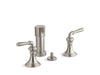 KOHLER K-412-4 Devonshire Vertical spray bidet faucet with lever handles