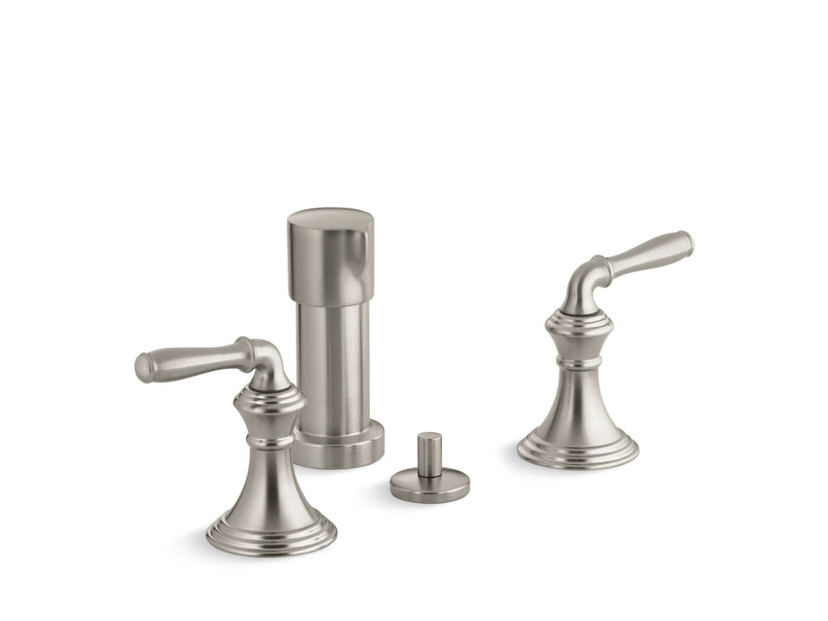 KOHLER K-412-4 Devonshire Vertical spray bidet faucet with lever handles