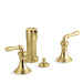 KOHLER K-412-4 Devonshire Vertical spray bidet faucet with lever handles