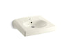 KOHLER Brenham™ Wall-mount or concealed carrier arm mount commercial bathroom sink with single faucet hole
