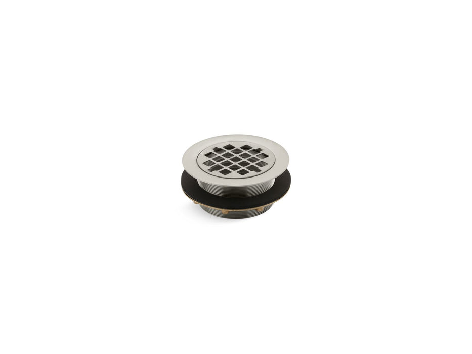 KOHLER Round shower drain for use with plastic pipe, gasket included