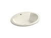 KOHLER Bryant 20-1/4" oval drop-in bathroom sink
