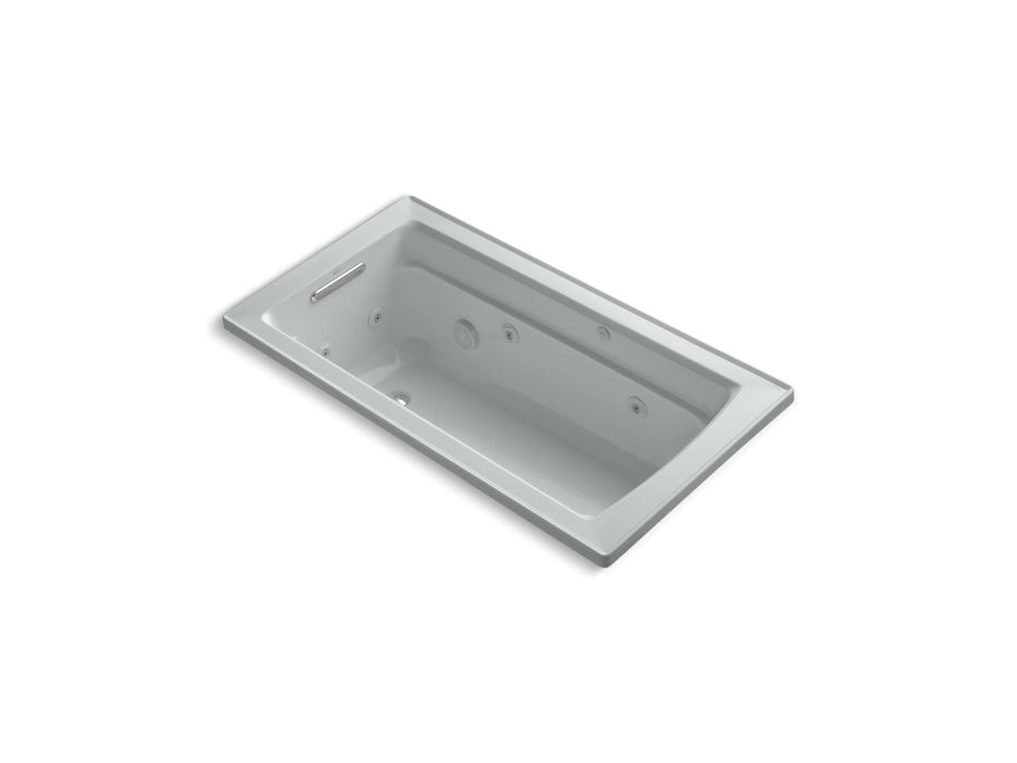 KOHLER K-1122-W1 Archer 60" x 32" drop-in whirlpool bath with and Bask heated surface