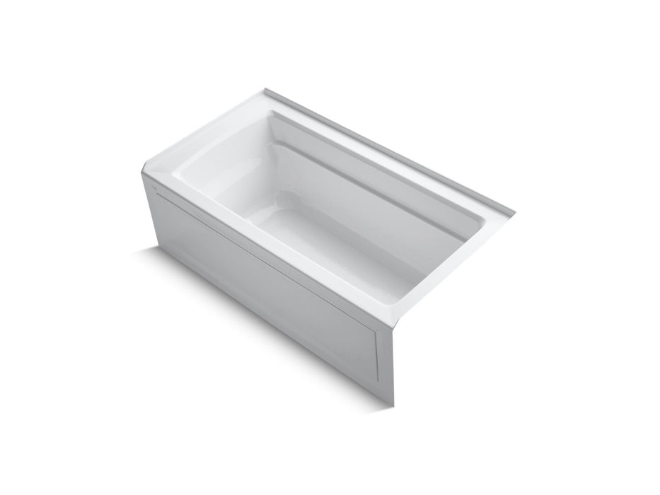 KOHLER K-1122-GHRAW Archer 60" x 32" alcove Heated BubbleMassage air bath with Bask heated surface, right drain