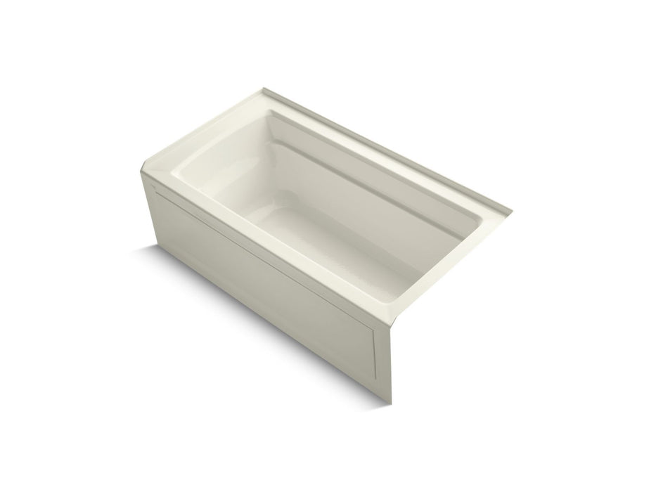 KOHLER K-1123-RAW Archer 60" x 32" alcove bath with Bask heated surface, right drain