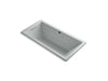 KOHLER K-1822-GHW Underscore 66" x 32" drop-in Heated BubbleMassage air bath with Bask heated surface