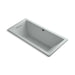 KOHLER K-1822-GHW Underscore 66" x 32" drop-in Heated BubbleMassage air bath with Bask heated surface
