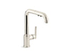 KOHLER K-7505 Purist Pull-out kitchen sink faucet with three-function sprayhead