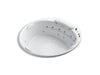 KOHLER K-1397-H2 RiverBath 75" x 75" drop-in heated whirlpool bath with chromatherapy
