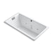 KOHLER K-856-JHE Tea-for-Two 66" x 36" drop-in/undermount whirlpool bath