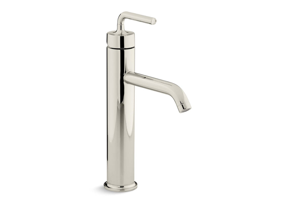 KOHLER K-14404-4A Purist Tall single-handle bathroom sink faucet with Lever handle, 1.2 gpm