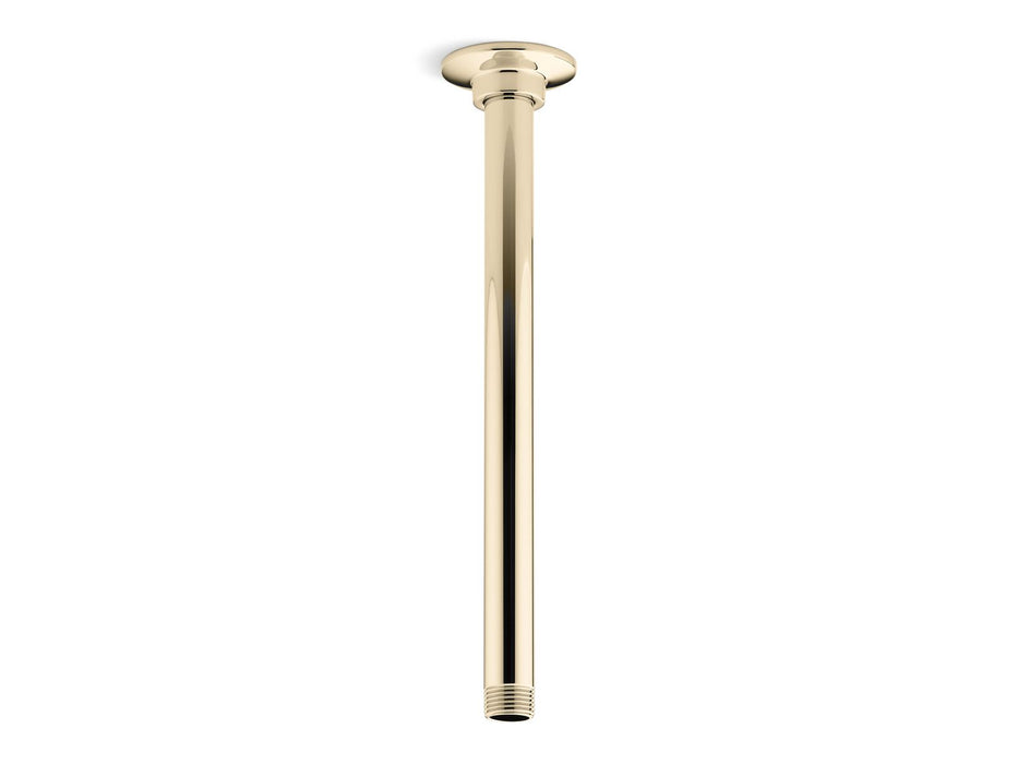 KOHLER 12" ceiling-mount single-function rainhead arm and flange